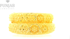 22K Yellow Gold Screw Open Bangles – Classic Elegance