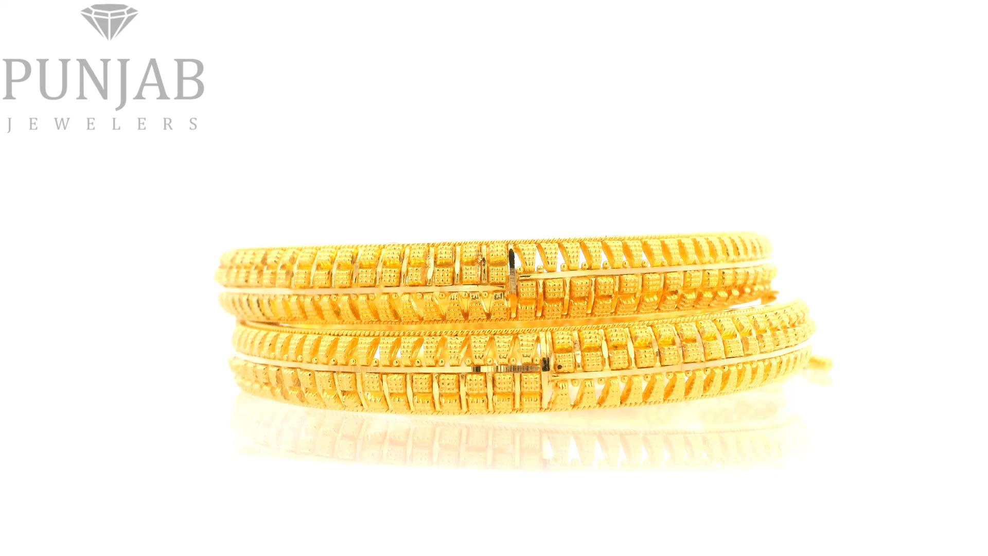 22K Yellow Gold Traditional Screw Open Bangles – Timeless Heritage Elegance