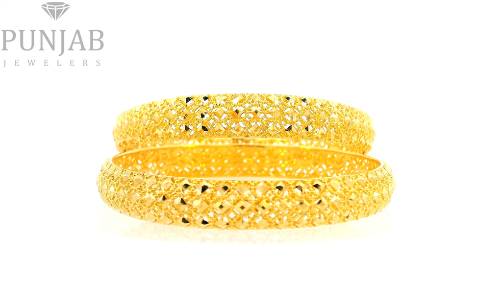 22K Yellow Gold Traditional Bangles – Timeless Classic Design