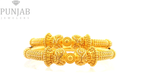 22K Yellow Gold Meenakari Screw Open Bangles – Traditional Artistic Elegance