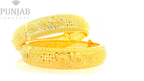 22K Yellow Gold Traditional Screw Open Bangles