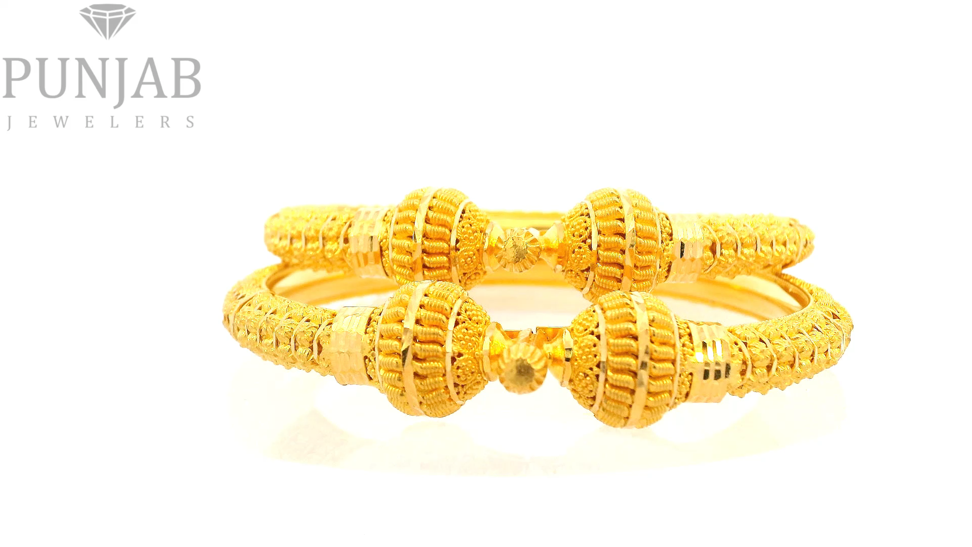 22K Yellow Gold Traditional Screw Open Bangles – Timeless Heritage Design