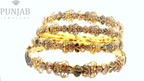 22K Yellow Gold Two Tone Bangles – Luxurious Dual Finish Design