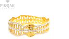 22K Yellow Gold Two Tone Bangles – Elegant Dual Finish Design
