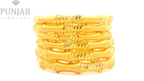 22K Yellow Gold Traditional Bangles Set – Timeless Heritage Elegance
