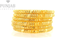 22K Yellow Gold Traditional Bangles Set – Timeless Heritage Elegance
