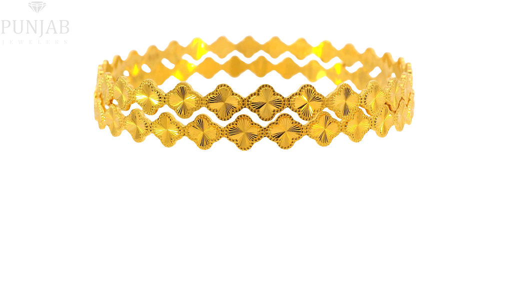 22K Yellow Gold Fancy Bangle