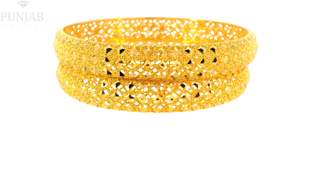 22K Yellow Gold Traditional Bangles – Timeless Classic Design