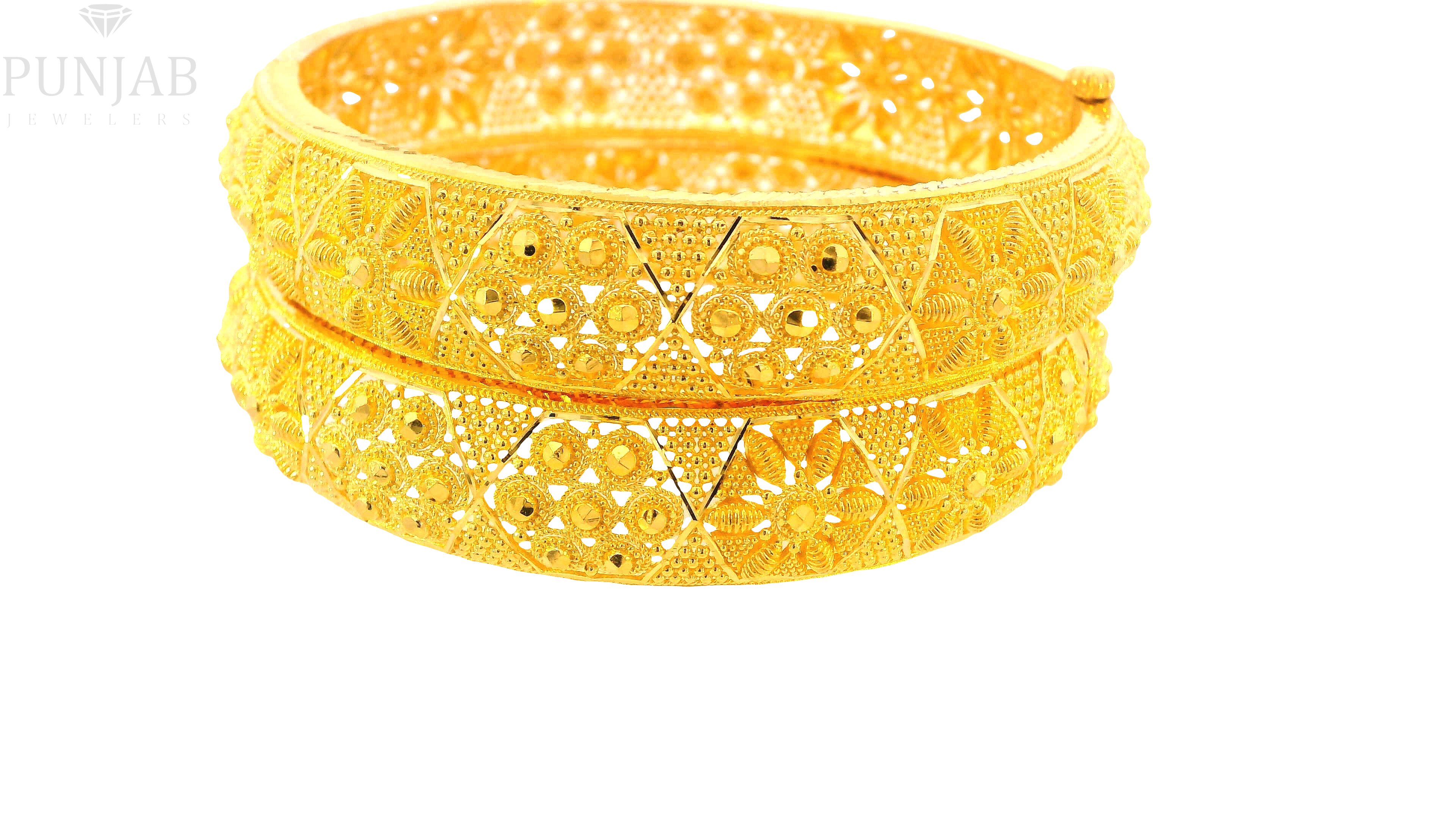 22K Yellow Gold Screw Open Bangles – Classic Elegance