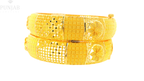 22K Yellow Gold Traditional Screw Open Bangles – Classic Heritage Design