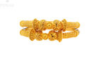 22K Yellow Gold Meenakari Screw Open Bangles – Traditional Artistic Elegance