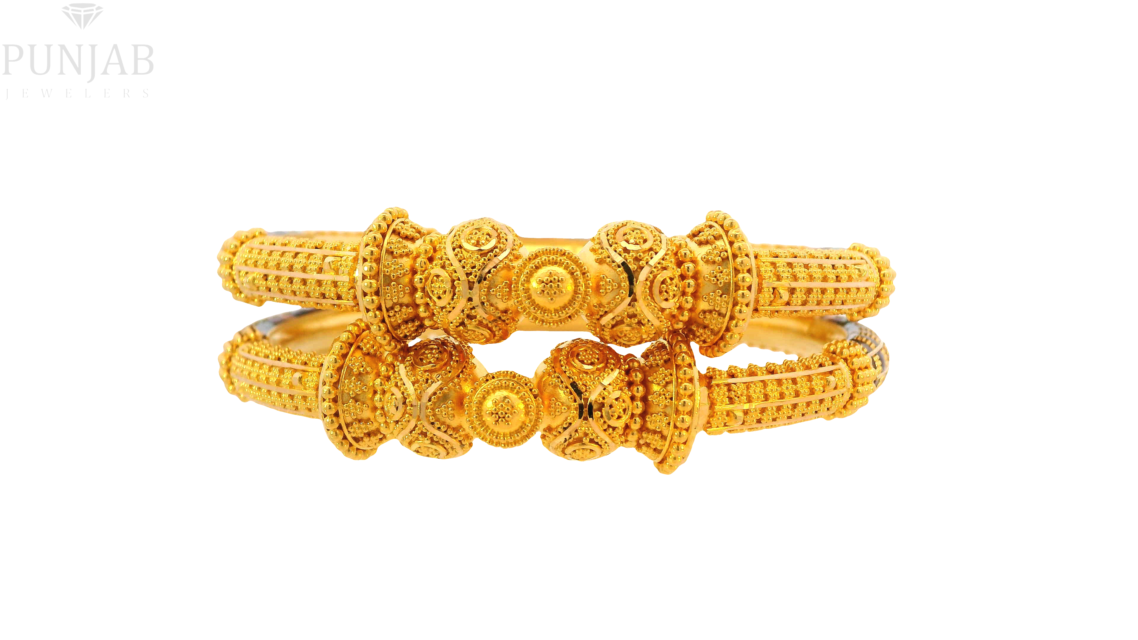 22K Yellow Gold Meenakari Screw Open Bangles – Traditional Artistic Elegance