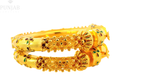 22K Yellow Gold Meenakari Screw Open Bangles