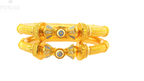 22K Yellow Gold Meenakari Screw Open Bangles – Traditional Artistry