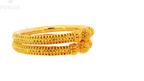 22K Yellow Gold Traditional Screw Open Bangles – Classic Heritage Design