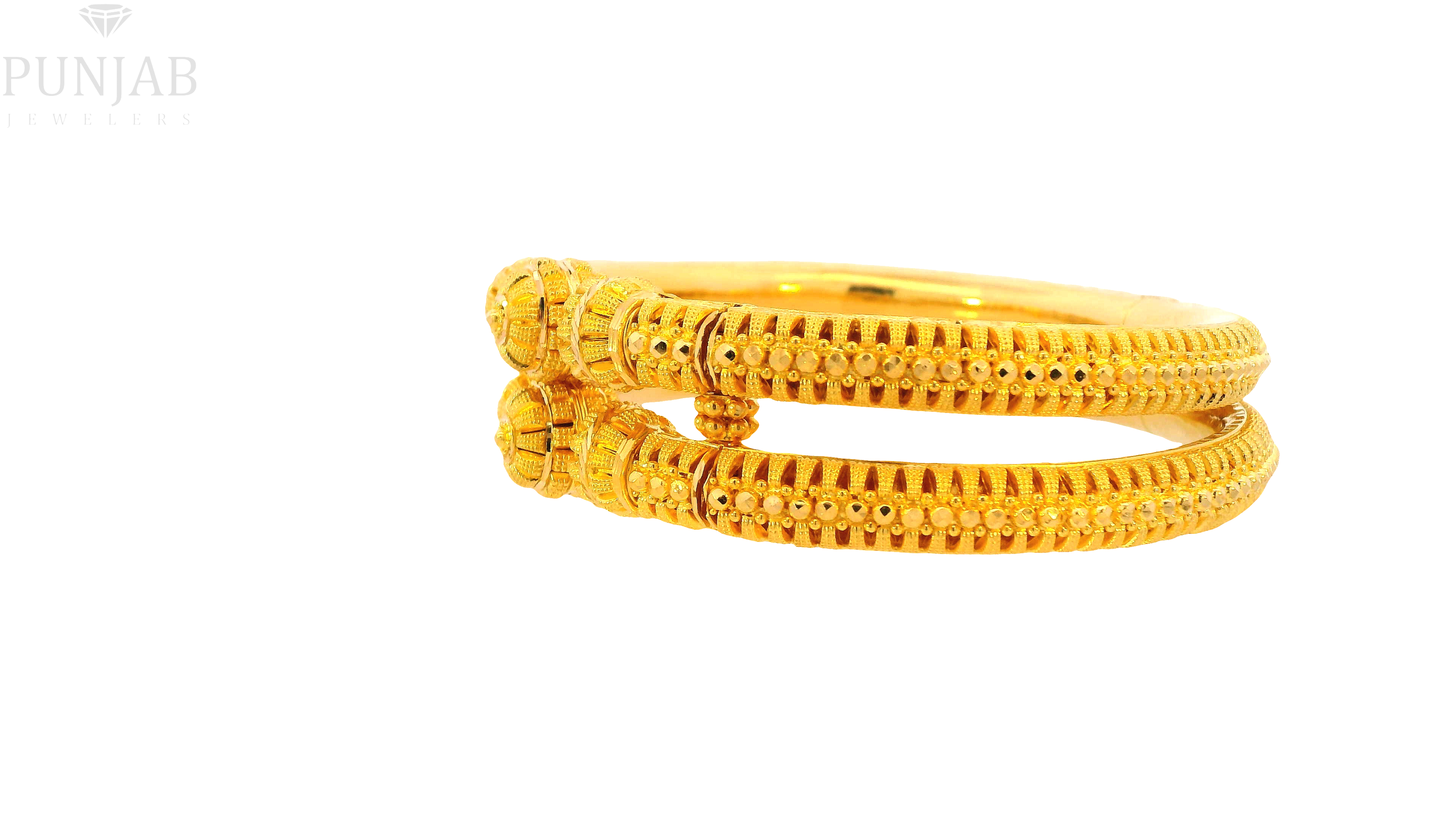 22K Yellow Gold Traditional Screw Open Bangles – Classic Heritage Design