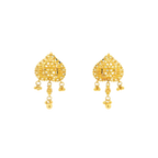 22K Yellow Gold Traditional Stud Earrings | Heavy Premium Polished Tops