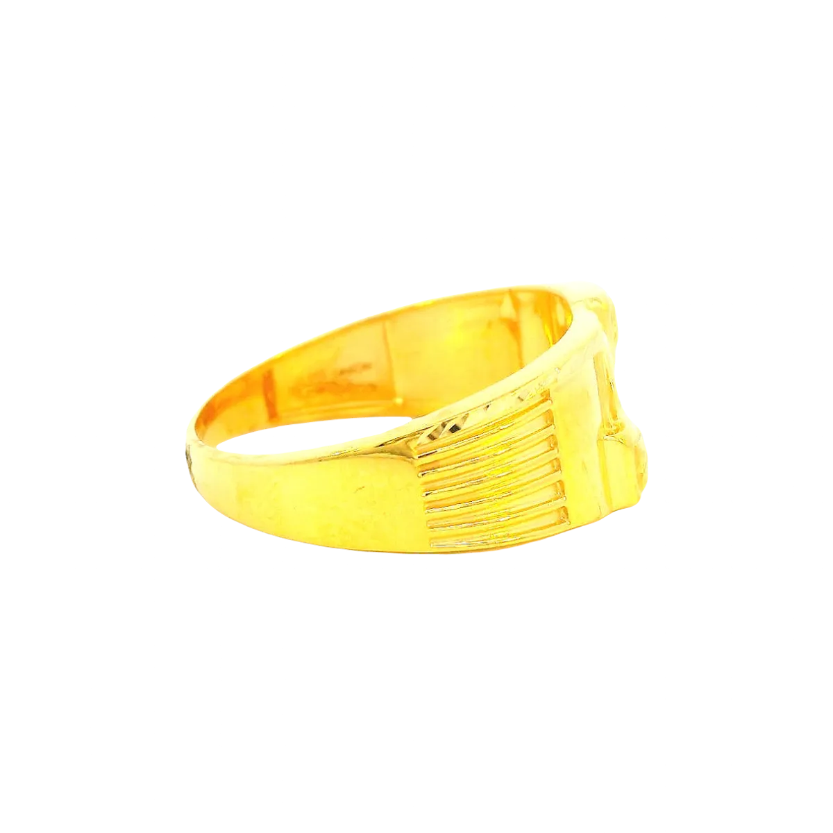 22K Yellow Gold Men’s Fancy Ring (6.3 Grams) – Bold & Elegant Design