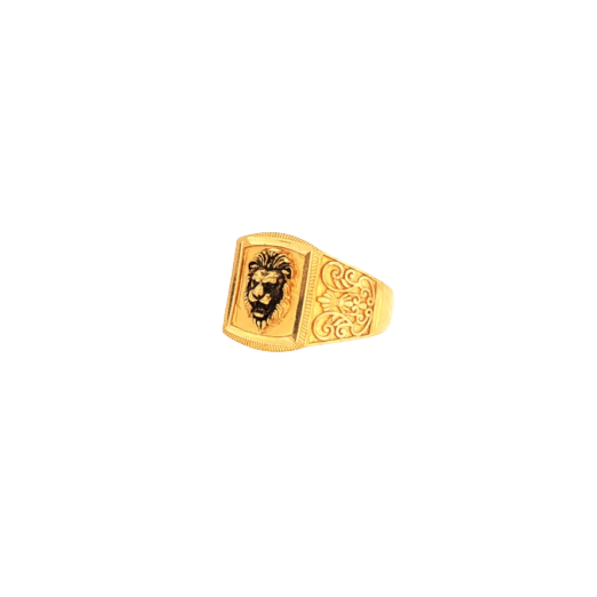22K Yellow Gold Fancy Men’s Ring | Classic Designer Band