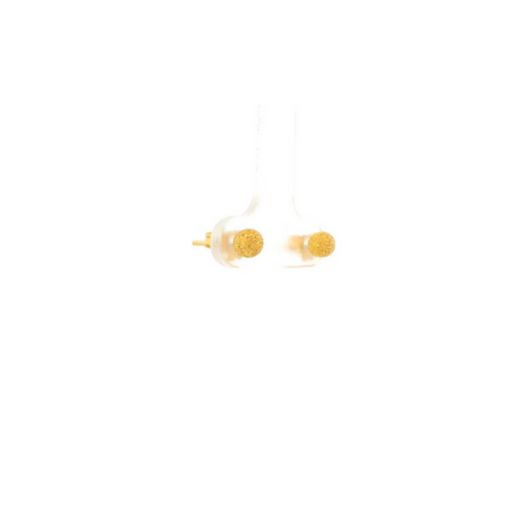 22K Yellow Gold Fancy Stud Earrings | Ultra-Lightweight Polished Tops