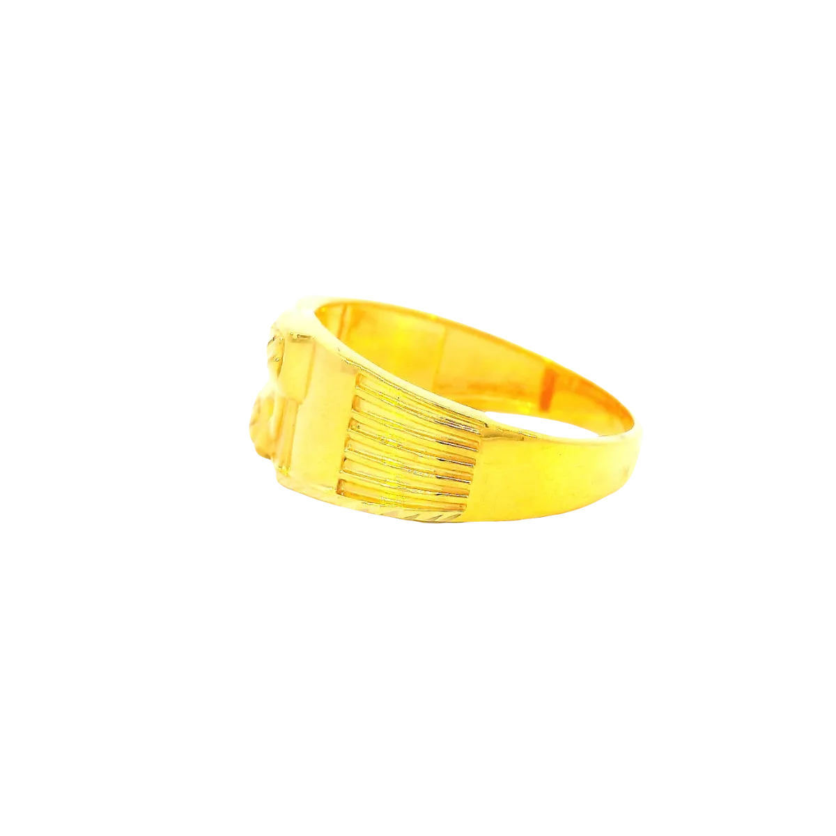 22K Yellow Gold Men’s Fancy Ring (6.3 Grams) – Bold & Elegant Design