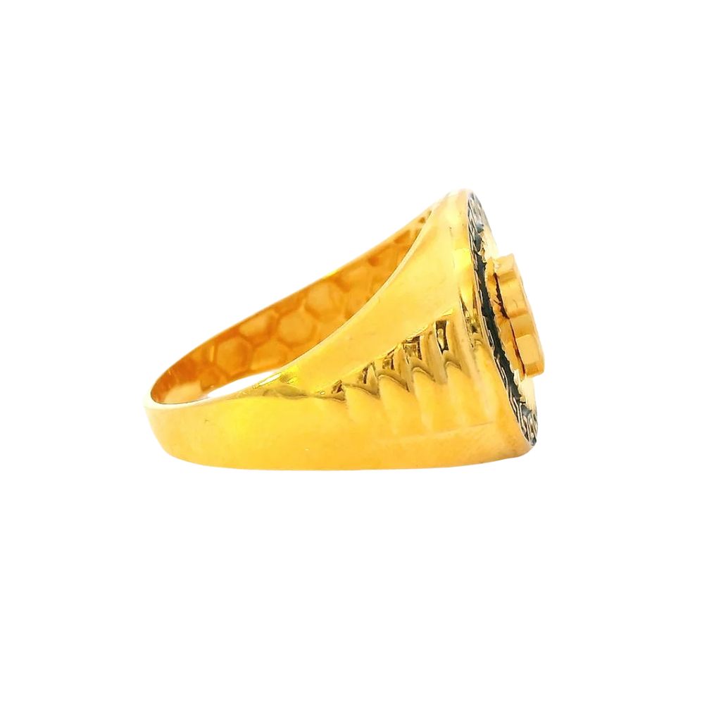 Fancy 22K Yellow Gold Men’s Ring – 5.1g, Size 10