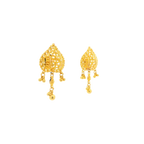 22K Yellow Gold Traditional Stud Earrings | Heavy Premium Polished Tops
