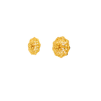 22K Yellow Gold Traditional Stud Earrings | Premium Heavy Polished Tops