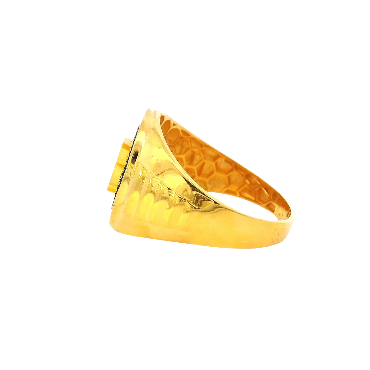 Fancy 22K Yellow Gold Men’s Ring – 5.1g, Size 10