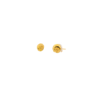 22K Yellow Gold Fancy Stud Earrings | Lightweight Polished Tops