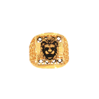 22K Men’s Yellow Gold Fancy Ring – 9.1g, Polished Finish, Resizable, Size 10
