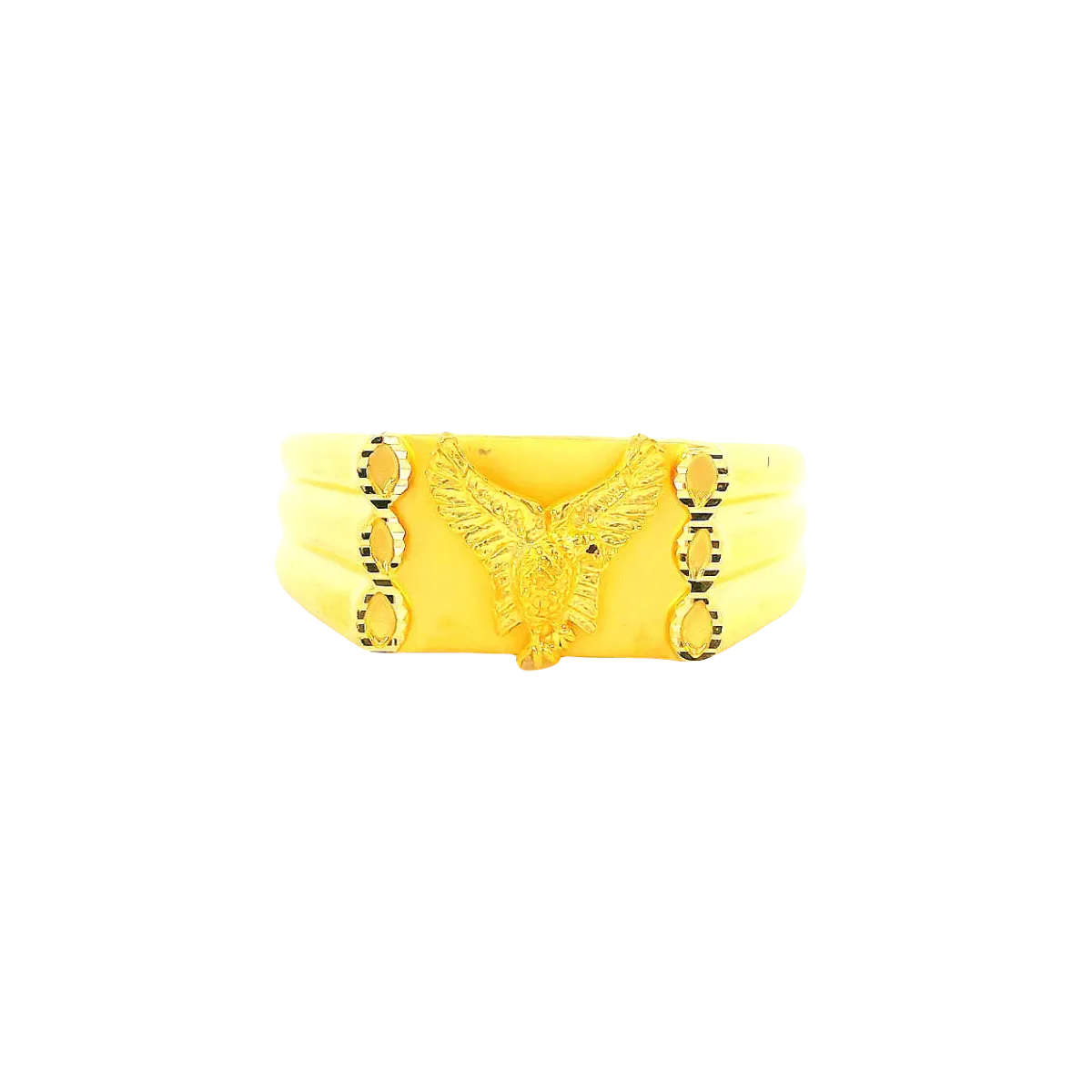 22K Yellow Gold Men’s Fancy Ring (6.9 Grams) – Sleek & Stylish Design