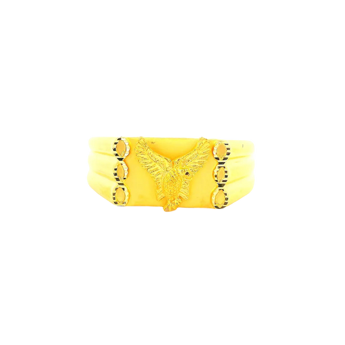 22K Yellow Gold Men’s Fancy Ring (6.9 Grams) – Sleek & Stylish Design
