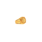 22K Yellow Gold CZ Men’s Ring | Premium Stone Designer Band