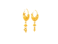 22K Polished Yellow Gold Hoop Earrings