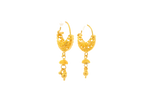 22K Polished Yellow Gold Hoop Earrings