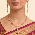 22K Tri-Color Gold Necklace with Lobster Lock