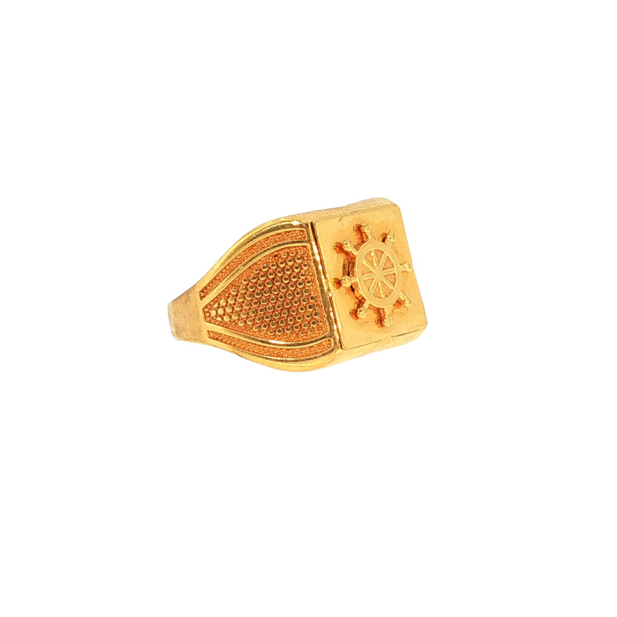 22K Yellow Gold Men’s Fancy Ring (13.1 Grams) – Bold & Luxurious Design