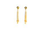 22K Polished Yellow Gold Hanging Earrings
