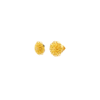 22K Yellow Gold Traditional Stud Earrings | Lightweight Polished Tops