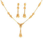22K Elegant Yellow Gold Graduated Bead Necklace
