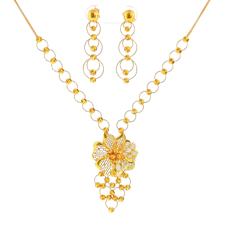 22K Minimalist Layered Yellow Gold Multi-Strand Cable Chain Necklace