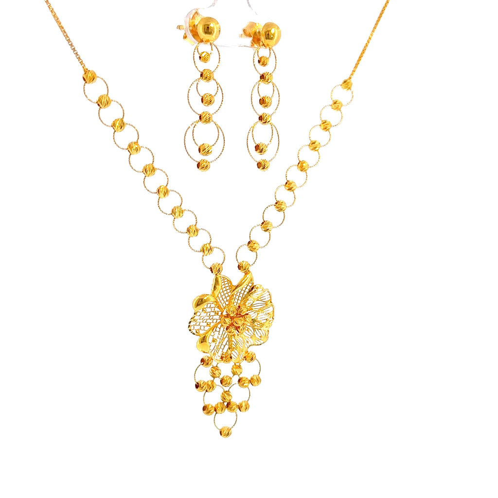 22K Minimalist Layered Yellow Gold Multi-Strand Cable Chain Necklace