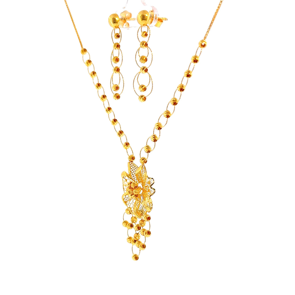 22K Minimalist Layered Yellow Gold Multi-Strand Cable Chain Necklace