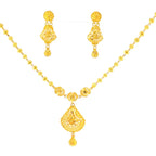 22K Sophisticated Yellow Gold Polished Bead Necklace