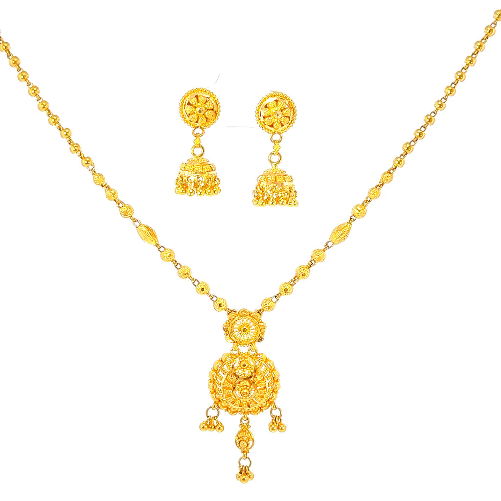 Exquisite 22K Yellow Gold Twisted Rope Chain Necklace