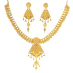 22K Contemporary Dual-Layered Yellow Gold Cable Chain Necklace