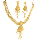 22K Contemporary Dual-Layered Yellow Gold Cable Chain Necklace