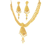 22K Contemporary Dual-Layered Yellow Gold Cable Chain Necklace