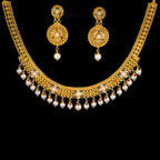 22K Timeless Strand of Luminous Round Pearl Beads with Yellow Gold Clasp